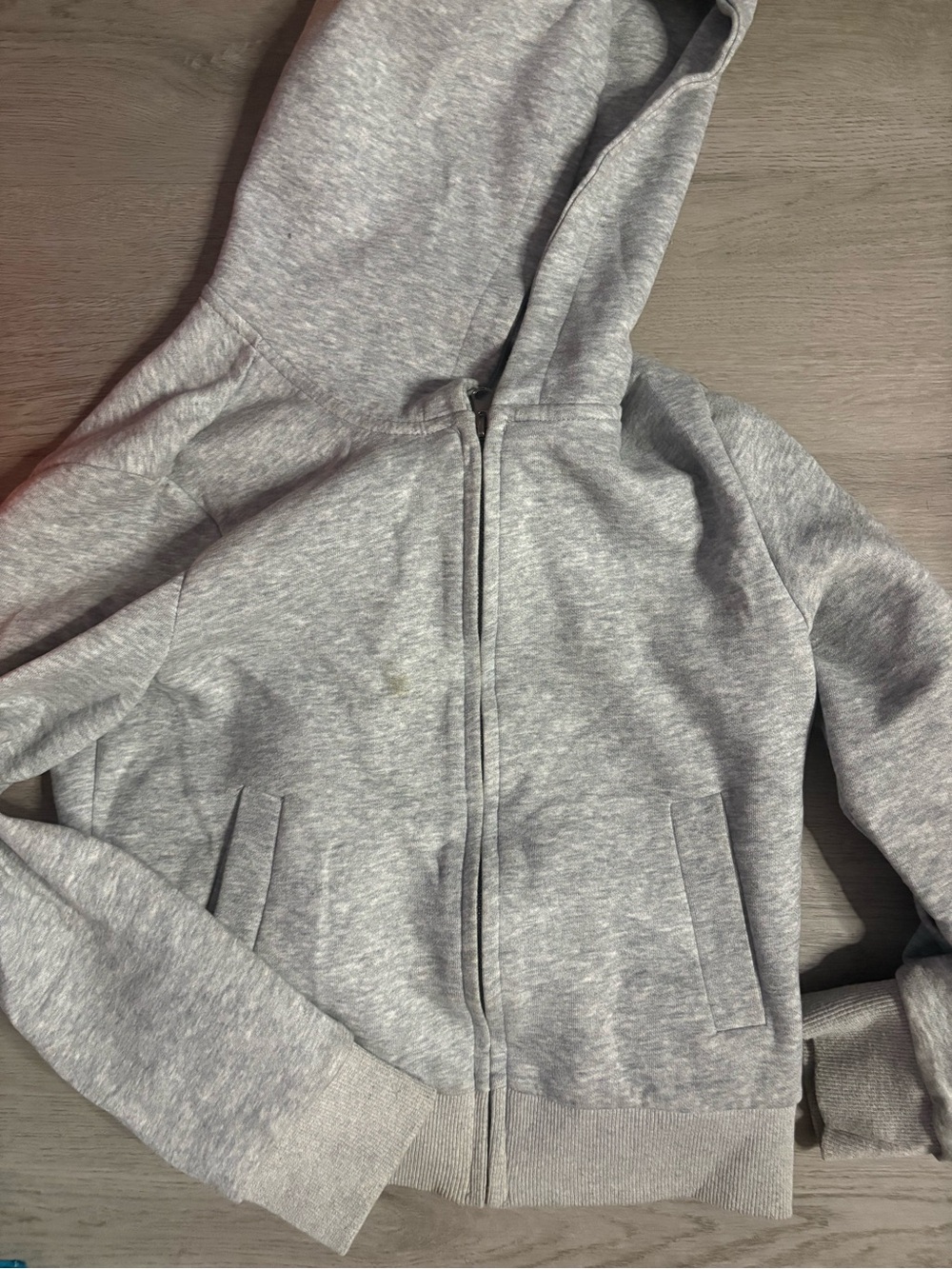 Target Women's Light Gray Full-Zip Hoodie